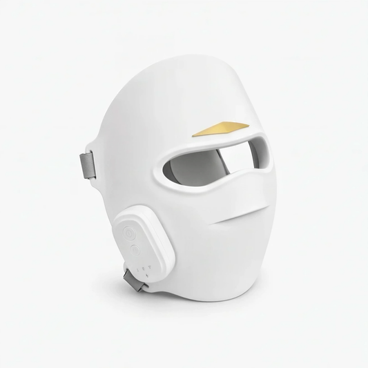 PRFRM 1 SKIN LED face mask in white shown at a three-quarter angle