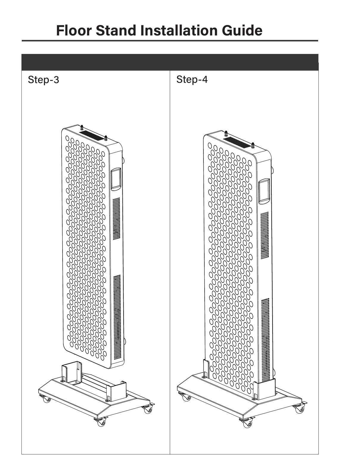 CORE roll-around floor mount assembly steps 3 and 4
